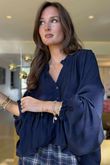 Balmoral Blouse Navy /4 =